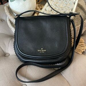 Kate Spade New York Black Leather Crossbody Handbag